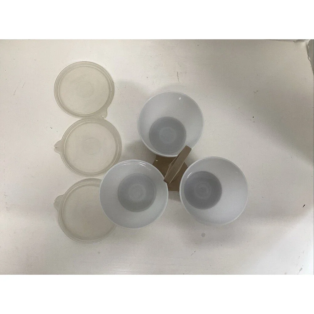 vtg Tupperware condiment caddy server set beige  jars lids